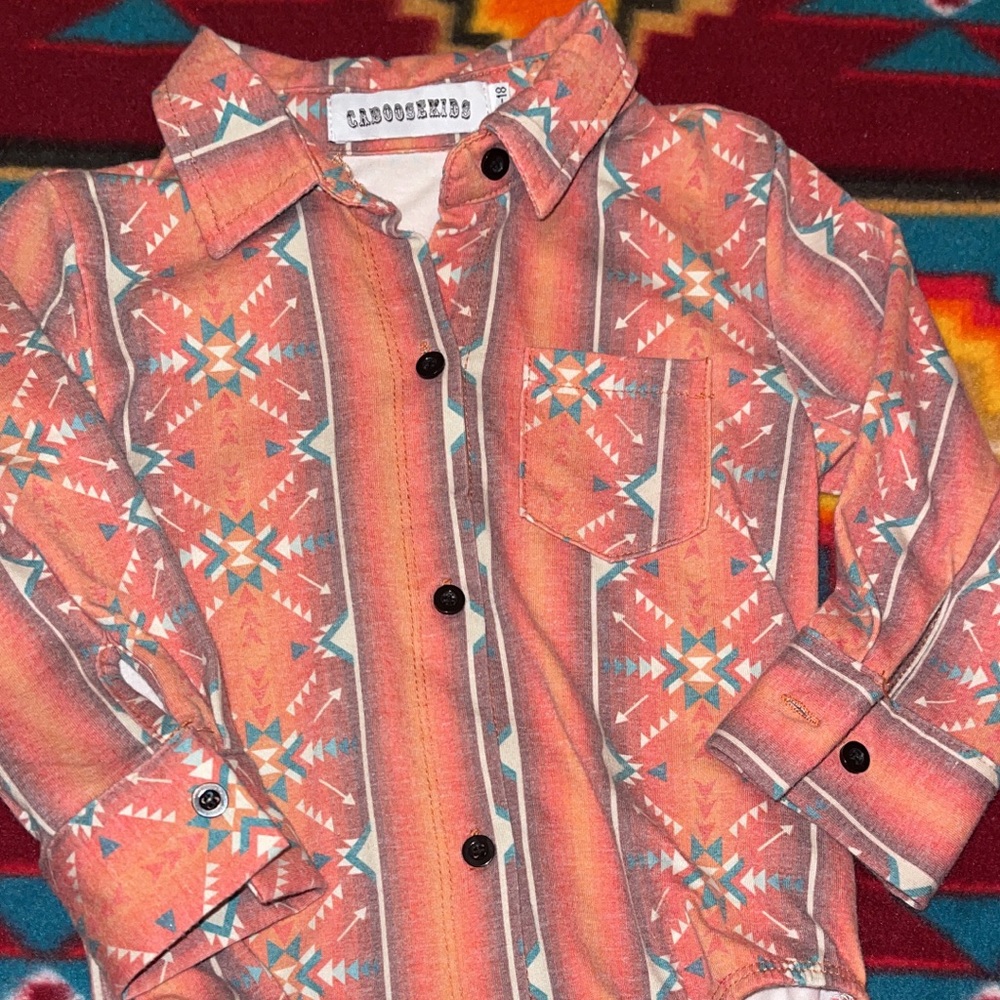 Baby button up onesie